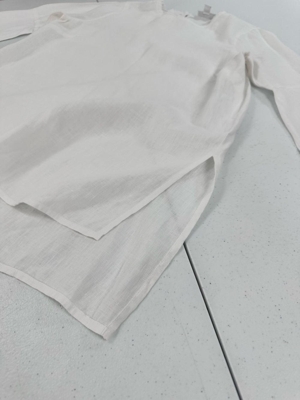 J. Jill Love Linen White Tunic Top Coastal Beach Resort Quiet Luxury S - Picture 8 of 13